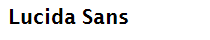 Lucida Sans